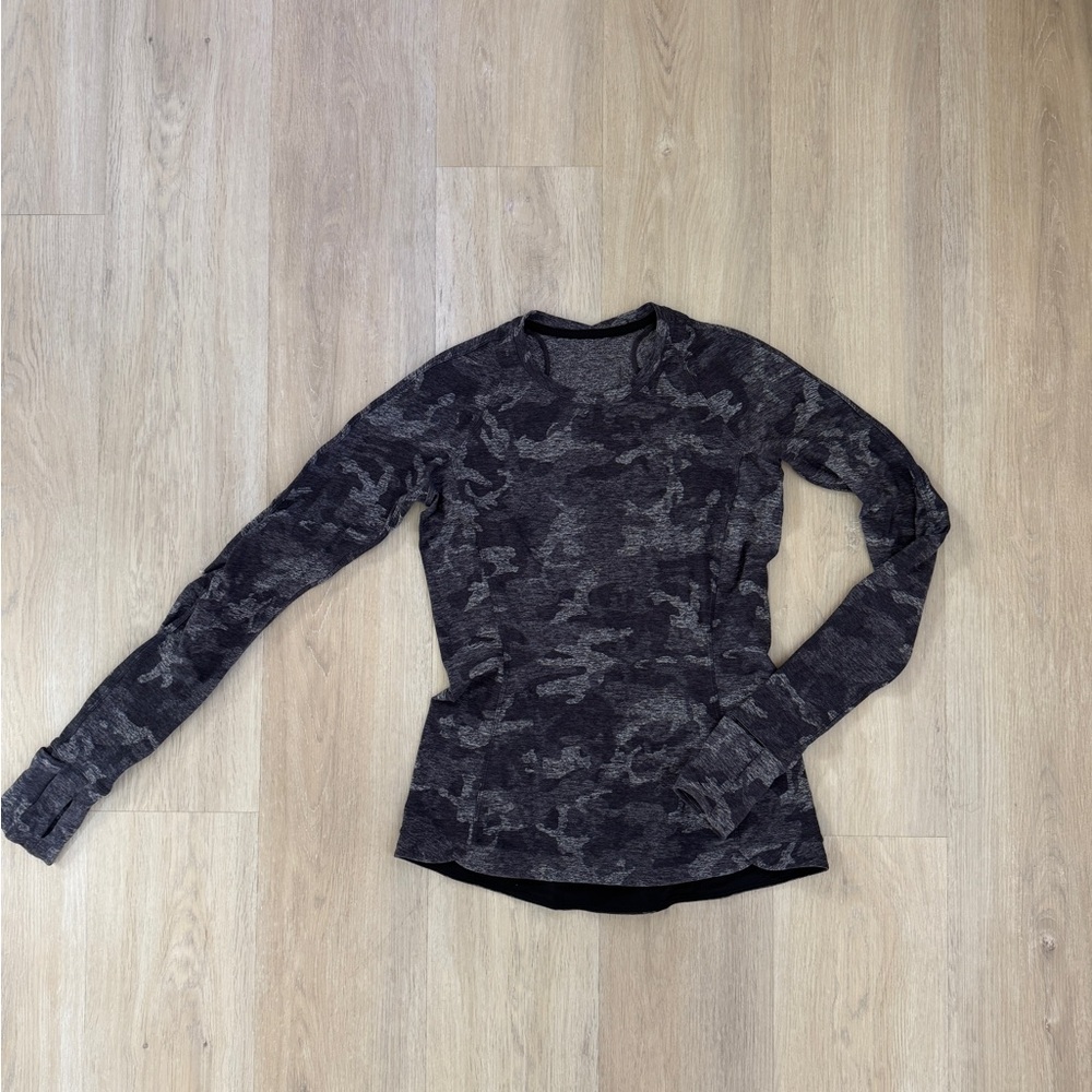 Women's Lululemon Camouflage Long Sleeve Top - Picture 1 of 4